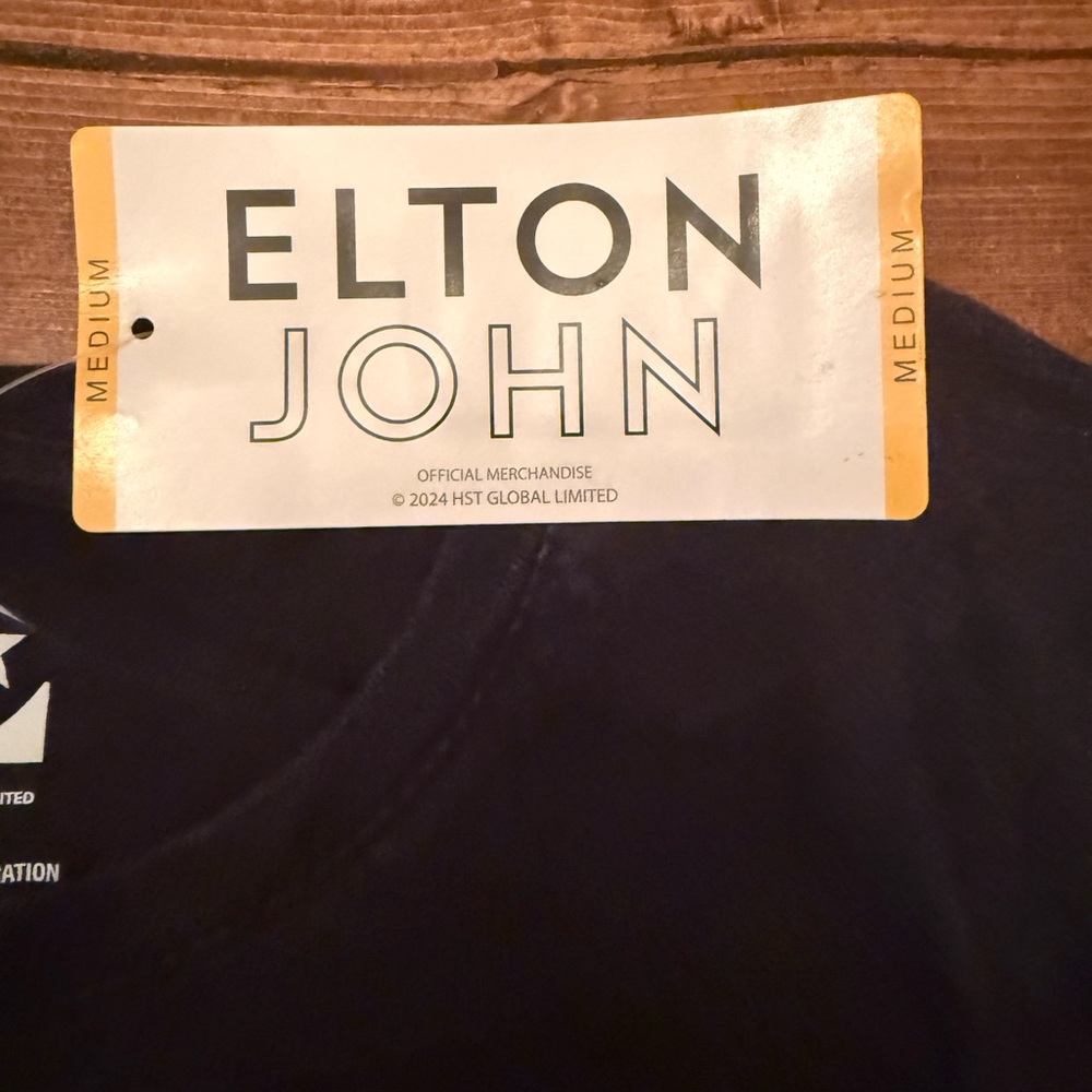 Elton John Rocket Man Graphic Tee - Black with Red & Blue Accents - Picture 4 of 4